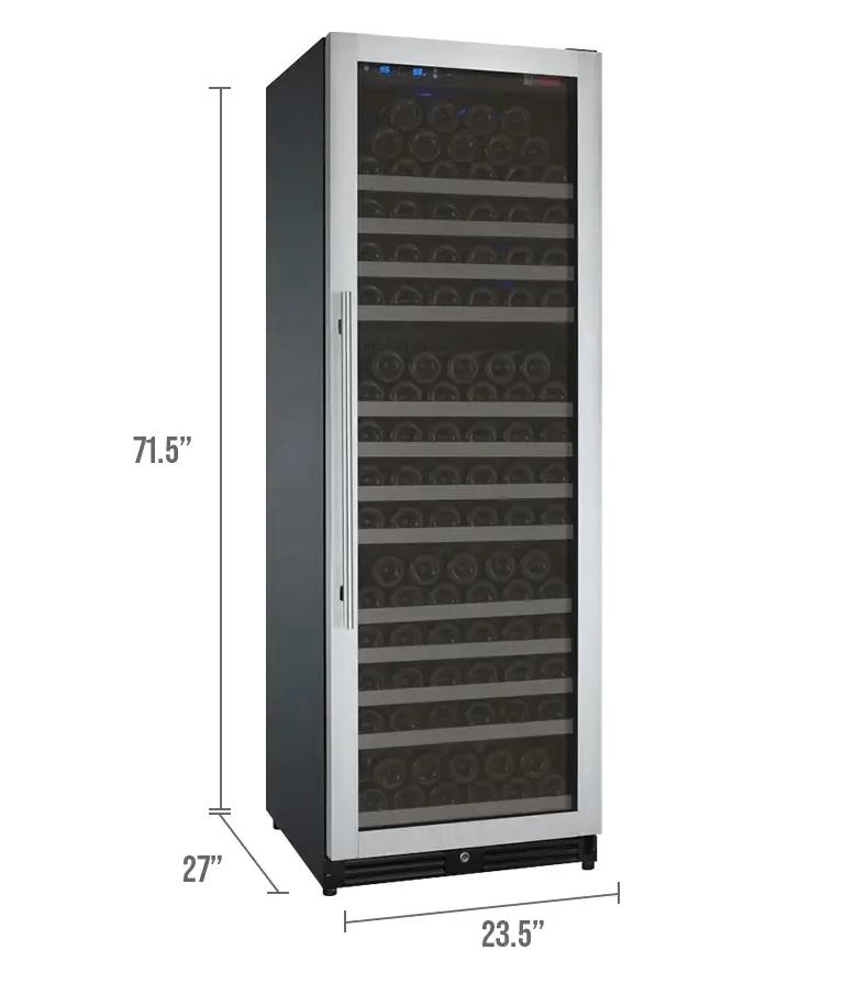 Allavino 24" Wide FlexCount II Tru-Vino 177 Bottle Single Zone Stainless Steel Wine Refrigerator VSWR177-1SL20