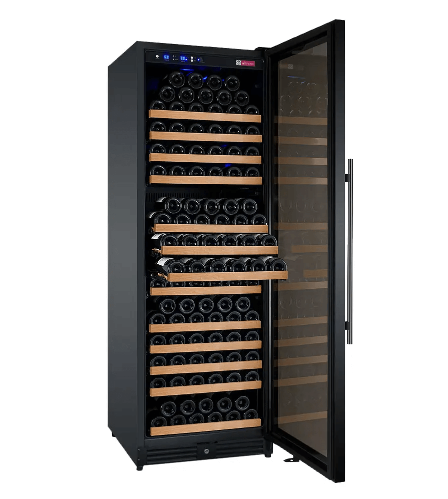 Allavino 24" Wide FlexCount II Tru-Vino 177 Bottle Single Zone Black Wine Refrigerator VSWR177-1BR20