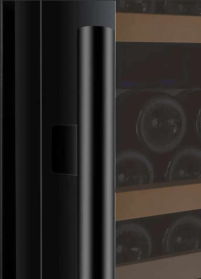 Allavino 24" Wide FlexCount II Tru-Vino 177 Bottle Single Zone Black Wine Refrigerator VSWR177-1BR20 image of handle