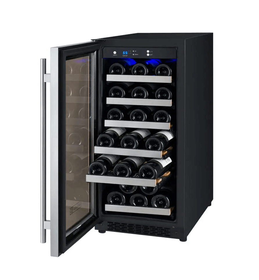 Allavino 15" Wide FlexCount II Tru-Vino 30 Bottle Single Zone Stainless Steel Wine Refrigerator VSWR30-1SR20