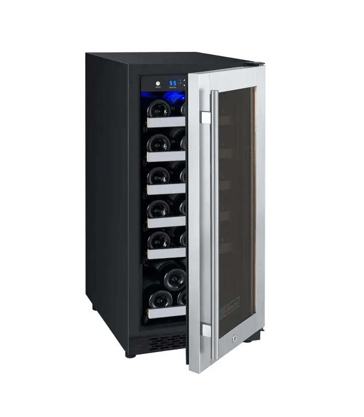 Allavino 15" Wide FlexCount II Tru-Vino 30 Bottle Single Zone Stainless Steel Wine Refrigerator VSWR30-1SR20