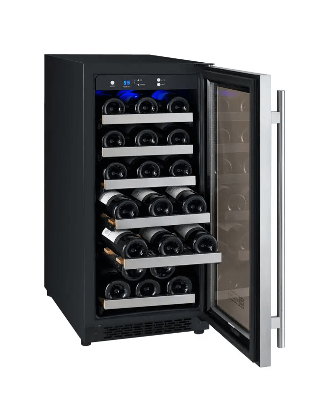 Allavino 15" Wide FlexCount II Tru-Vino 30 Bottle Single Zone Stainless Steel Wine Refrigerator VSWR30-1SR20