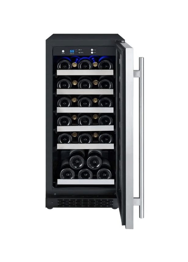 Allavino 15" Wide FlexCount II Tru-Vino 30 Bottle Single Zone Stainless Steel Wine Refrigerator VSWR30-1SR20