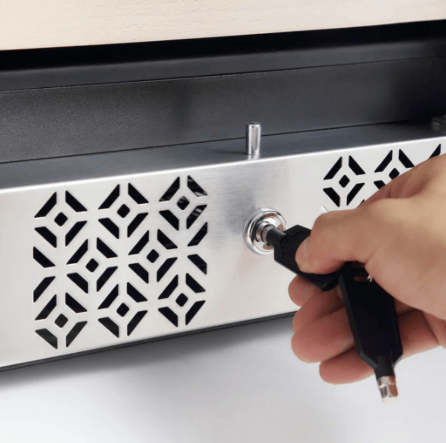 15 Inch Dual Zone Wine Cooler by Empava EMPV-WC02D with image of key lock