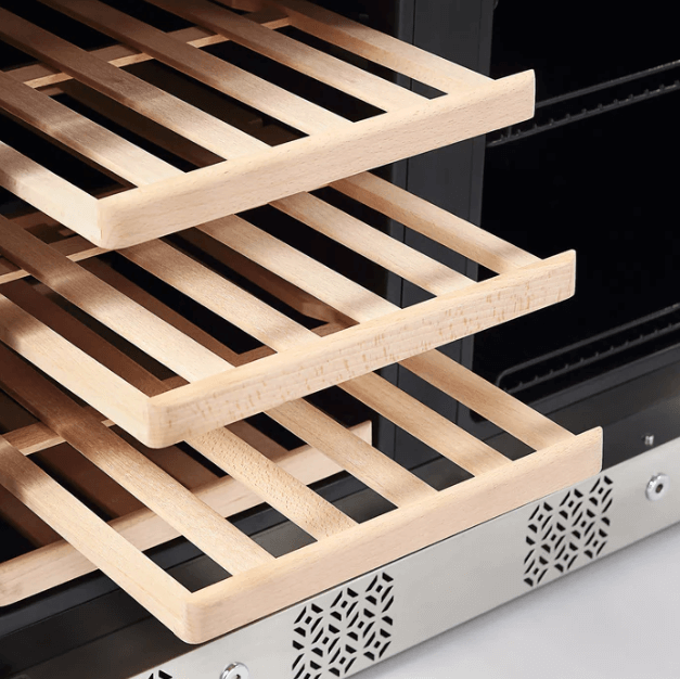 Dual Zone Wine & Beverage Cooler by Empava EMPV-BR04D image of shelves