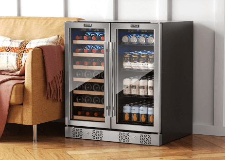 Dual Zone Wine & Beverage Cooler by Empava EMPV-BR04D image of unit built in