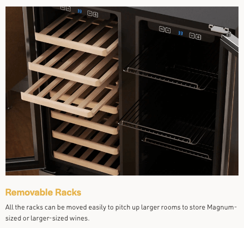 Dual Zone Wine & Beverage Cooler by Empava EMPV-BR04D image of product description