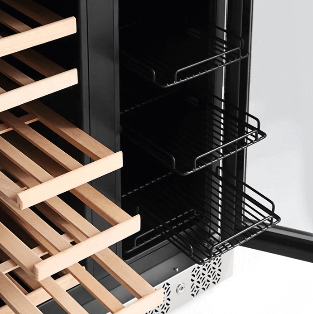 Dual Zone Wine and Beverage Cooler by Empava EMPV-BR03D with image of shelves