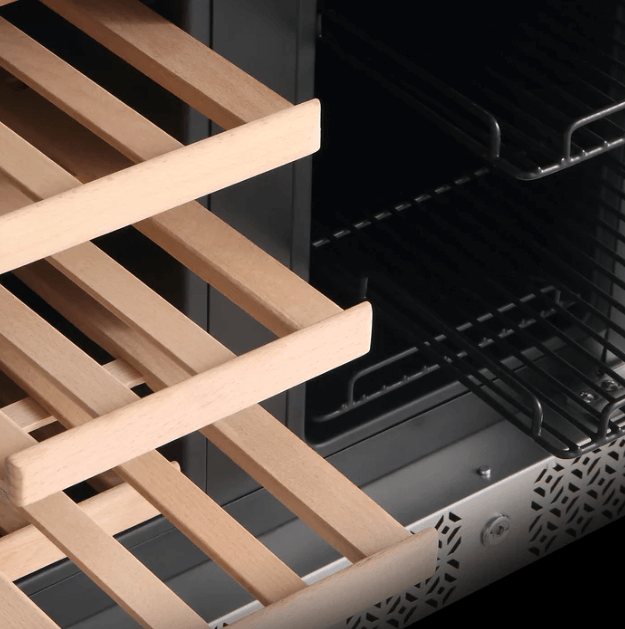 Dual Zone Wine and Beverage Cooler by Empava EMPV-BR03D with image of shelves