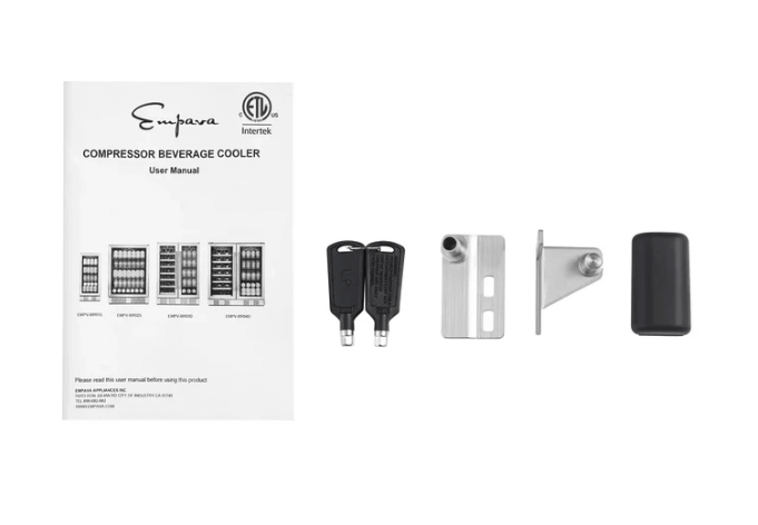 Dual Zone Wine and Beverage Cooler by Empava EMPV-BR03D with image of product description