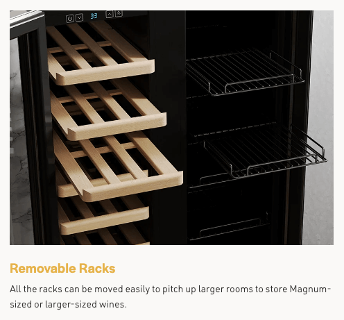 Dual Zone Wine and Beverage Cooler by Empava EMPV-BR03D with image of product description