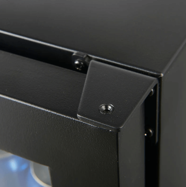 30-inch Dual Zone Wine Cooler with Low-E Glass Door KBU165W2 with image of black stainless steel hinge