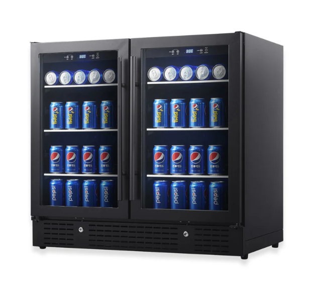 36” Wide Under-Counter Dual Zone Beverage Cooler KBU190B2