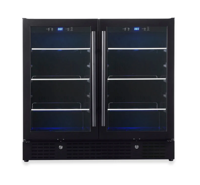 36” Wide Under-Counter Dual Zone Beverage Cooler KBU190B2