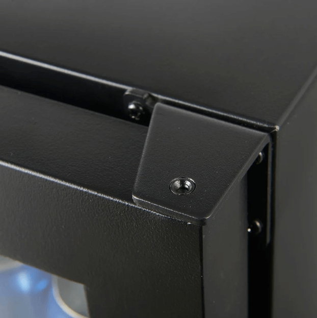 Dual Zone Beverage Cooler 36 Inch KBU190B2 with image of black hinge