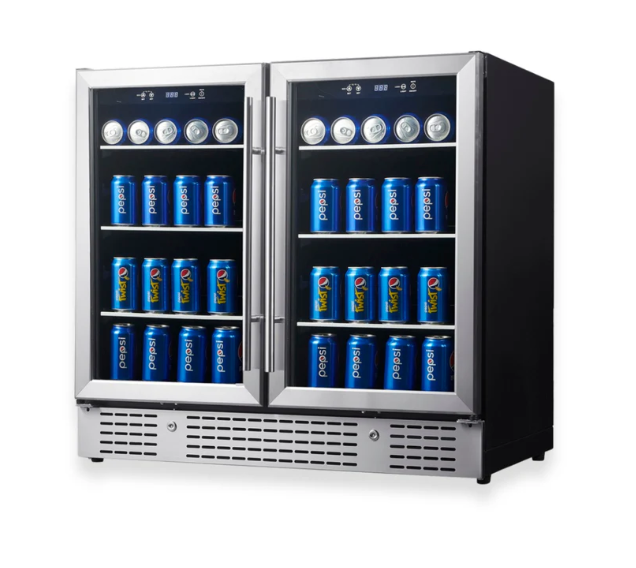 36” Wide Under-Counter Dual Zone Beverage Cooler KBU190B2