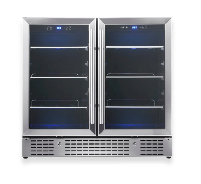 36” Wide Under-Counter Dual Zone Beverage Cooler KBU190B2