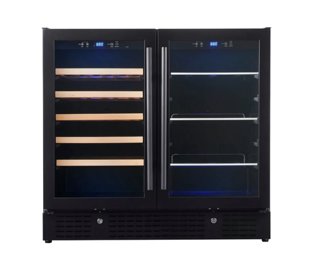 36-inch Beer and Wine Cooler Combination with Low-E Glass Door KBU190BW
