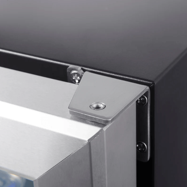 36-inch Beer and Wine Cooler Combination KBU190BW with image of stainless hinge