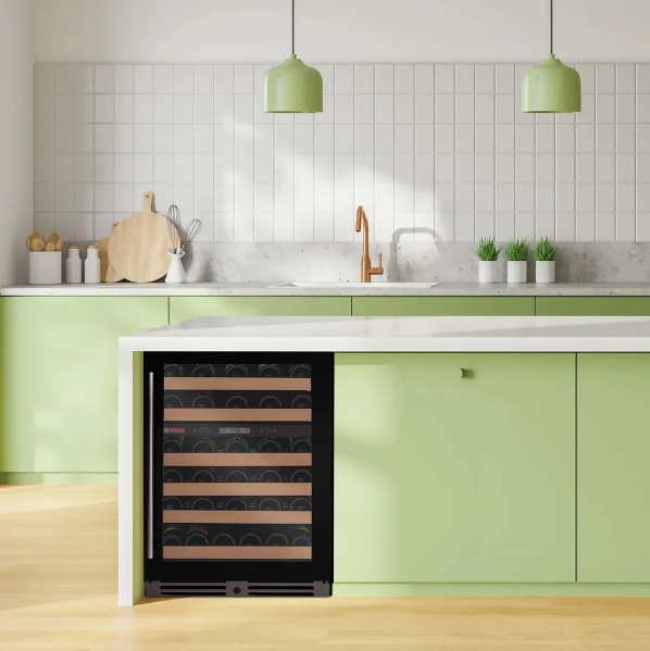 Allavino Reserva Series 50 Bottle Dual Zone Undercounter Wine Cooler Refrigerator with Black Glass Door BDW5034D-2BGL