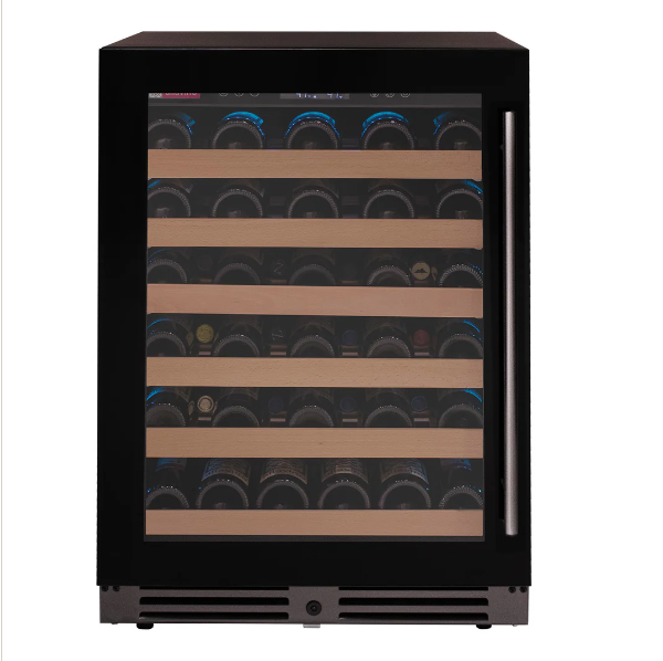 Allavino Reserva Series 50 Bottle Single Zone Built-in Wine Cooler Refrigerator with Black Glass Door
