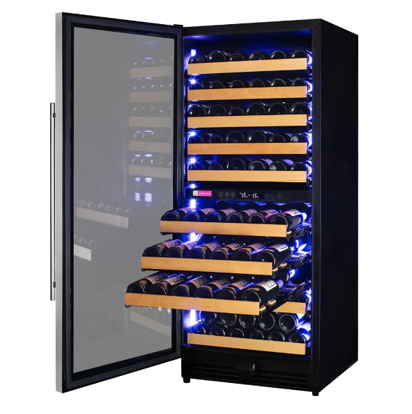 Allavino Reserva Series 119 Bottle 55" Tall Dual Zone Stainless Steel Wine Refrigerator/Cooler VSW11955D-2SR