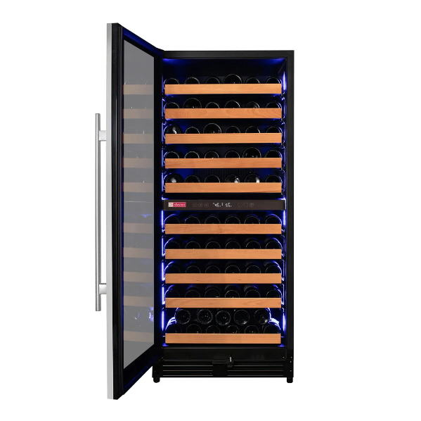 Allavino Reserva Series 119 Bottle 55" Tall Dual Zone Stainless Steel Wine Refrigerator/Cooler VSW11955D-2SR