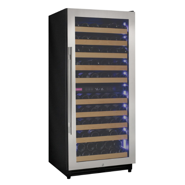 Allavino Reserva Series 119 Bottle 55" Tall Dual Zone Stainless Steel Wine Refrigerator/Cooler VSW11955D-2SR