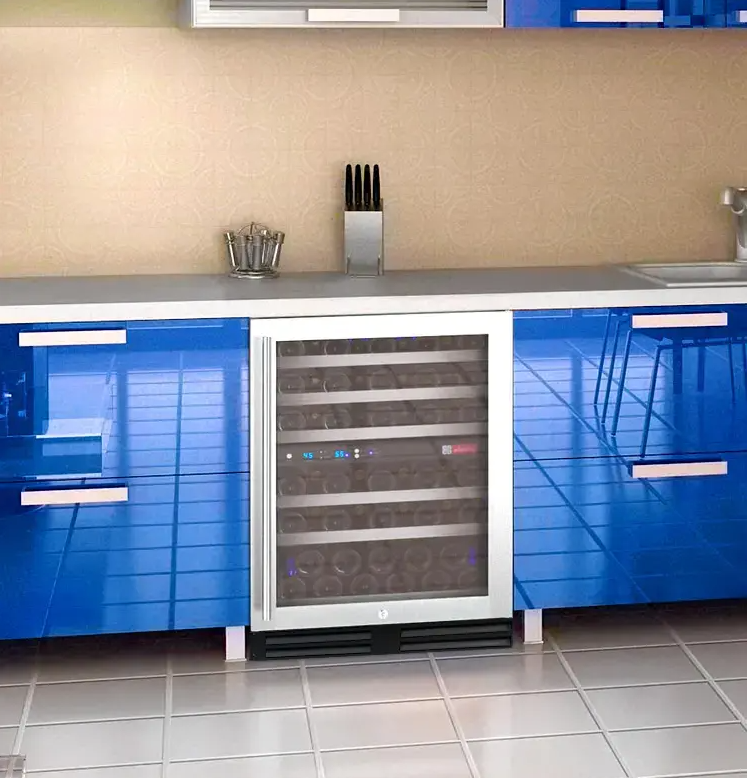 Allavino FlexCount Series 56 Bottle Stainless Dual Zone Built-in Wine Cooler