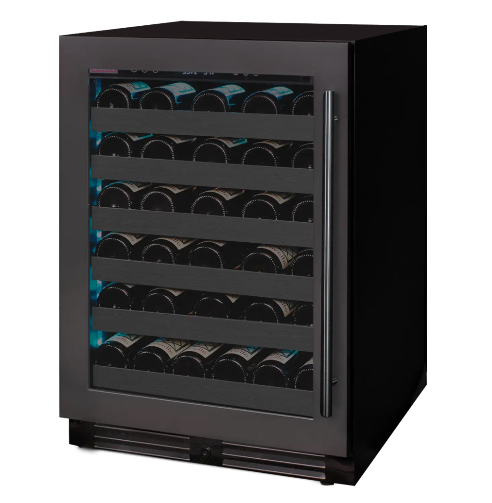 Allavino Reserva Series 50 Bottle Single Zone Built-in Wine Cooler Refrigerator with Black Stainless Door BDW5034S-1BSL