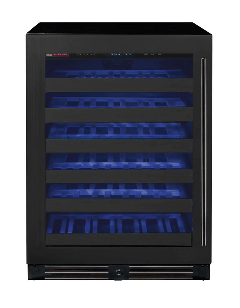 Allavino Reserva Series 50 Bottle Single Zone Built-in Wine Cooler Refrigerator with Black Stainless Door BDW5034S-1BSL