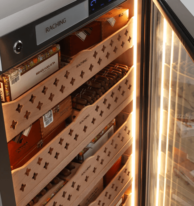 Raching CT48A - Electric Climate Control Cabinet Humidor (4000) Cigars image of shelves