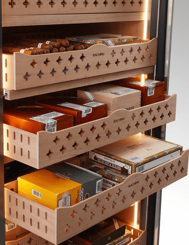Raching CT48A - Electric Climate Control Cabinet Humidor (4000) Cigars image of shelves