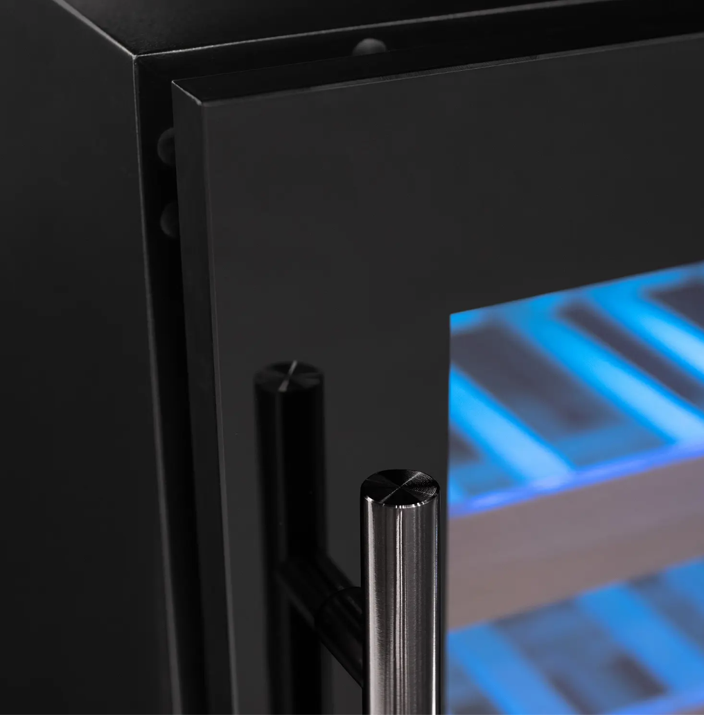 Allavino Reserva Series 50 Bottle Dual Zone Undercounter Wine Cooler Refrigerator with Black Glass Door BDW5034D-2BGL