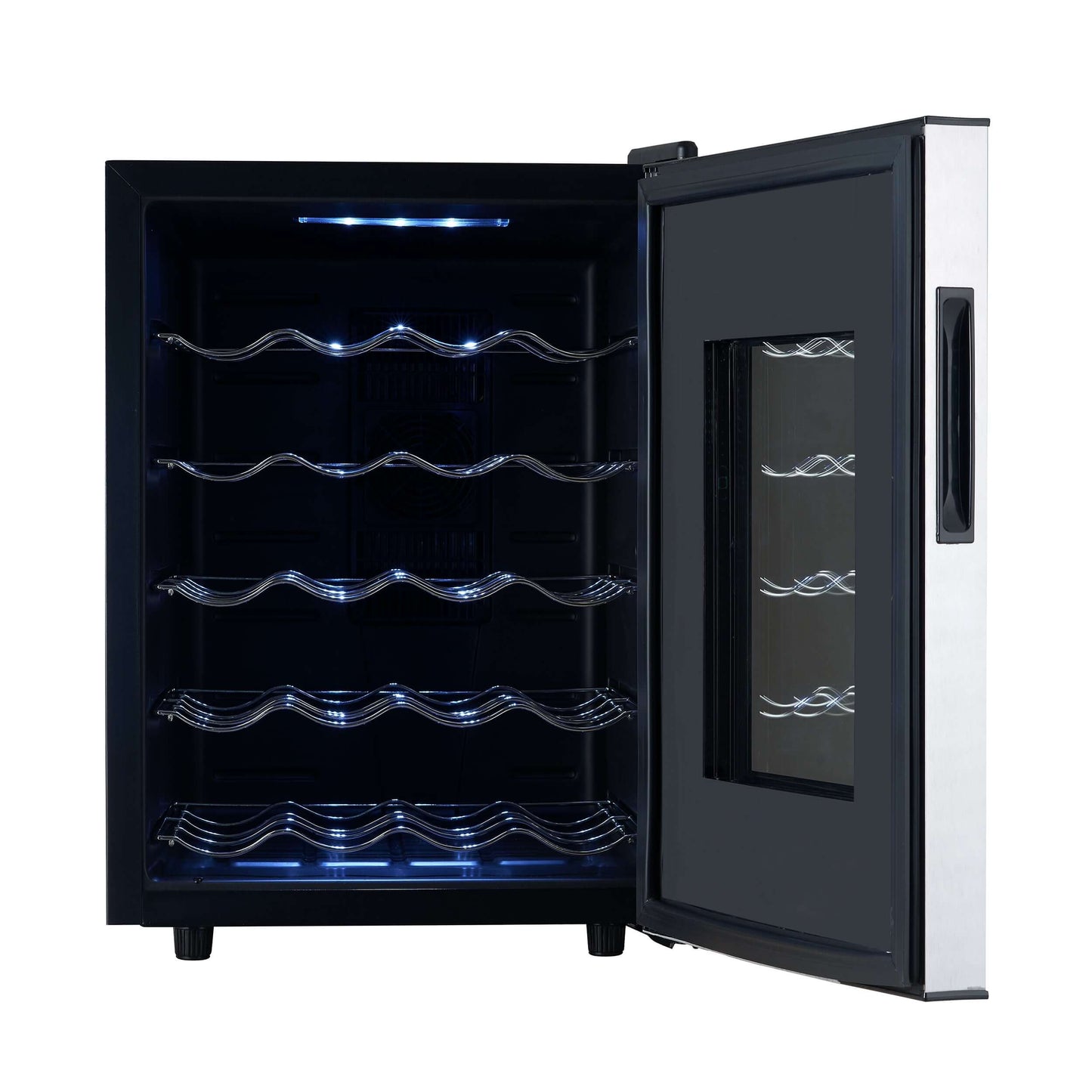 Whynter WC-201TD 20 Bottle Freestanding Thermoelectric Wine Cooler with Mirror Glass Door