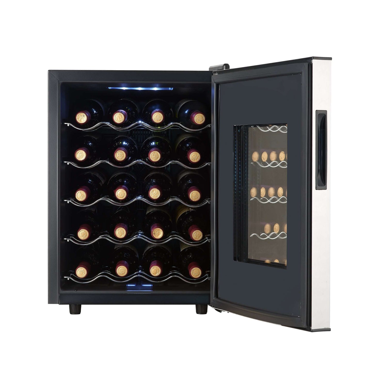 Whynter WC-201TD 20 Bottle Freestanding Thermoelectric Wine Cooler with Mirror Glass Door