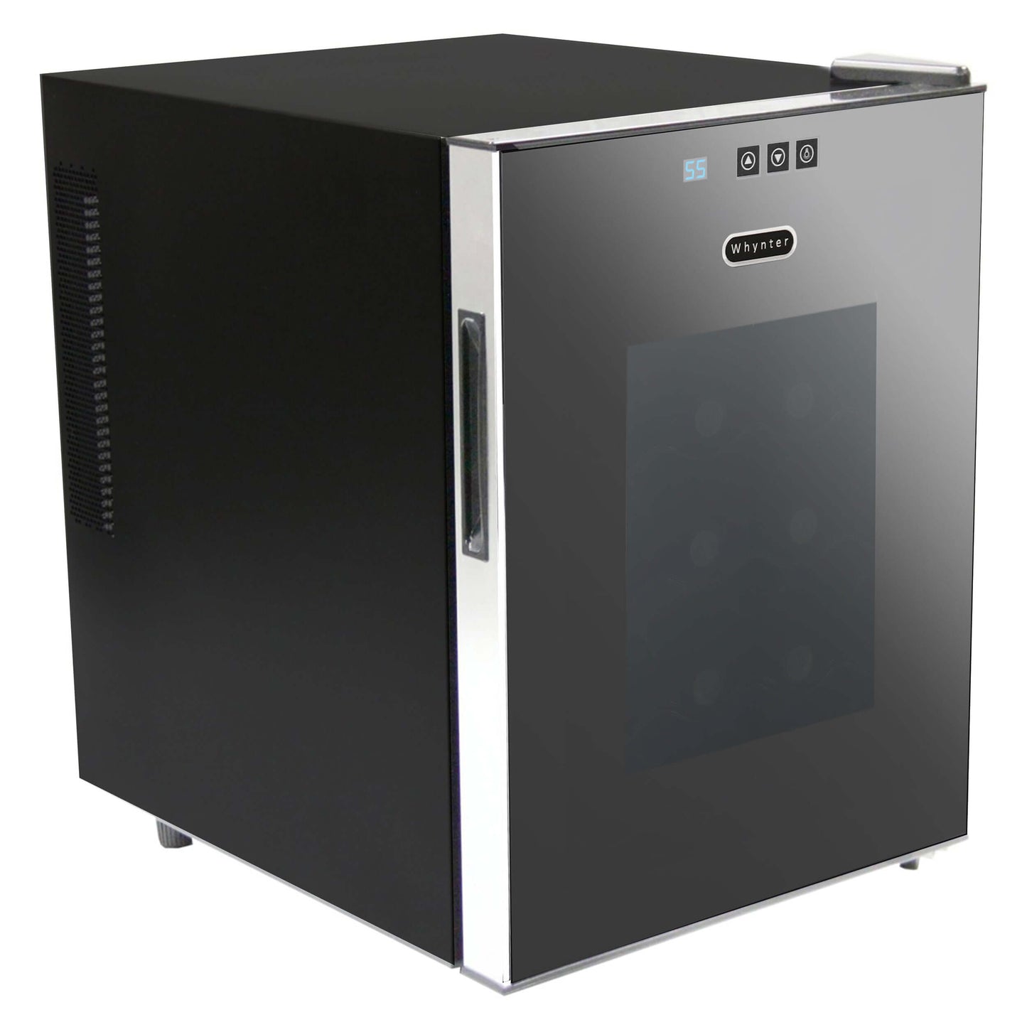 Whynter WC-201TD 20 Bottle Freestanding Thermoelectric Wine Cooler with Mirror Glass Door