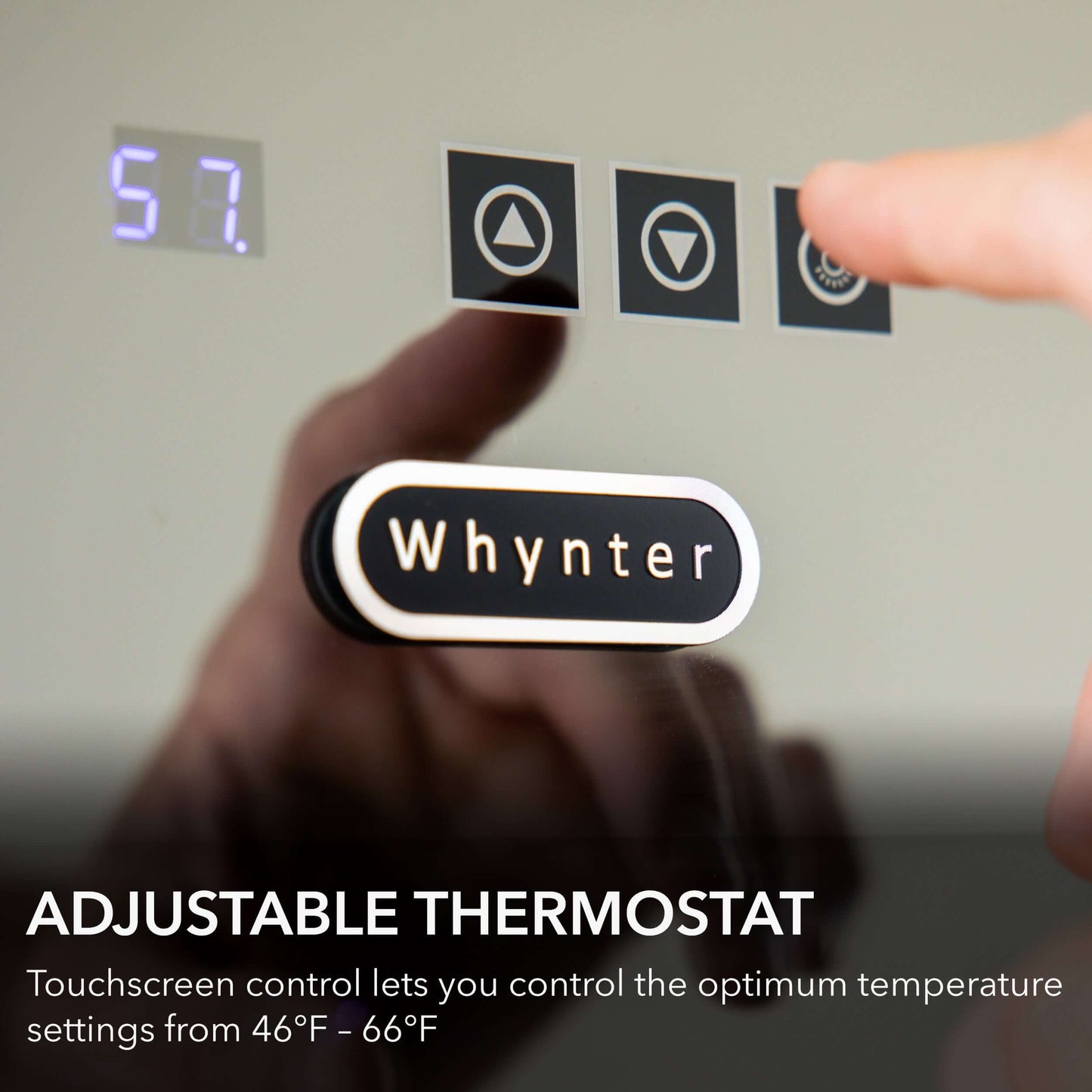 Whynter WC-201TD 20 Bottle Freestanding Thermoelectric Wine Cooler with Mirror Glass Door image of product description