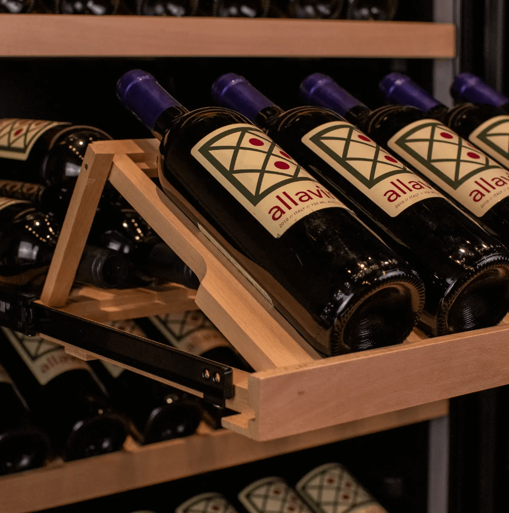 Allavino 248 Bottle Single Zone Freestanding Wine Refrigerator with Display Shelving and Black Glass Door - Allavino - Buy at Wine Coolers Online