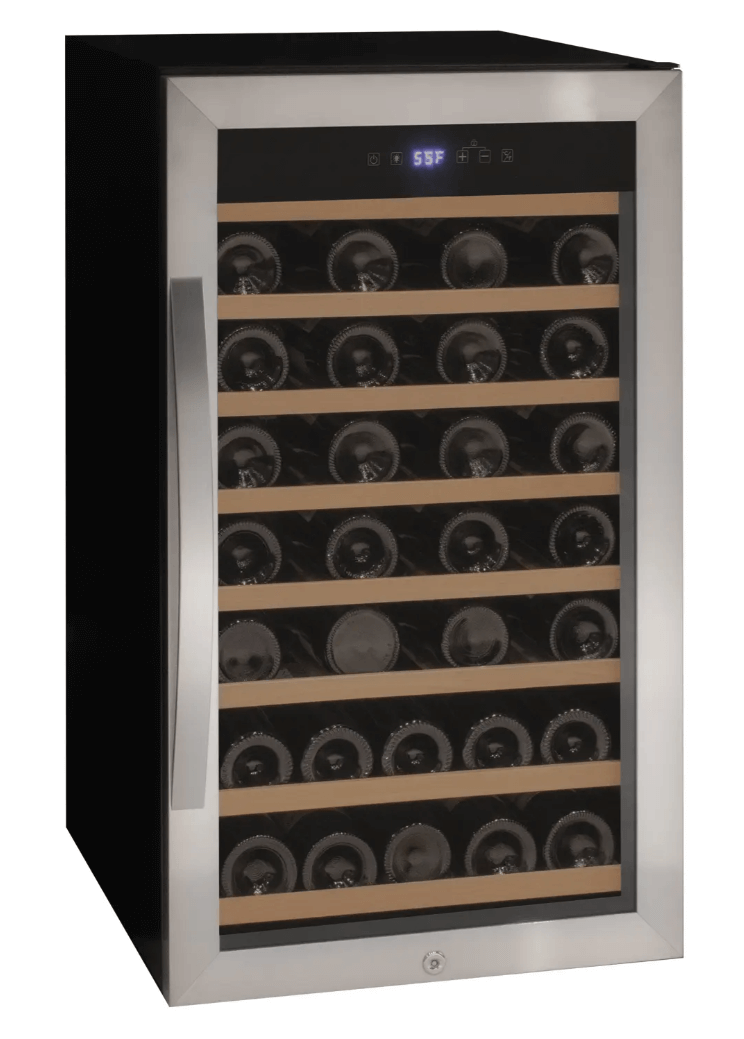 Allavino Cascina Series 50 Bottle Single Zone Freestanding Wine Refrigerator Cooler with Stainless Steel Door - Allavino - Buy at Wine Coolers Online