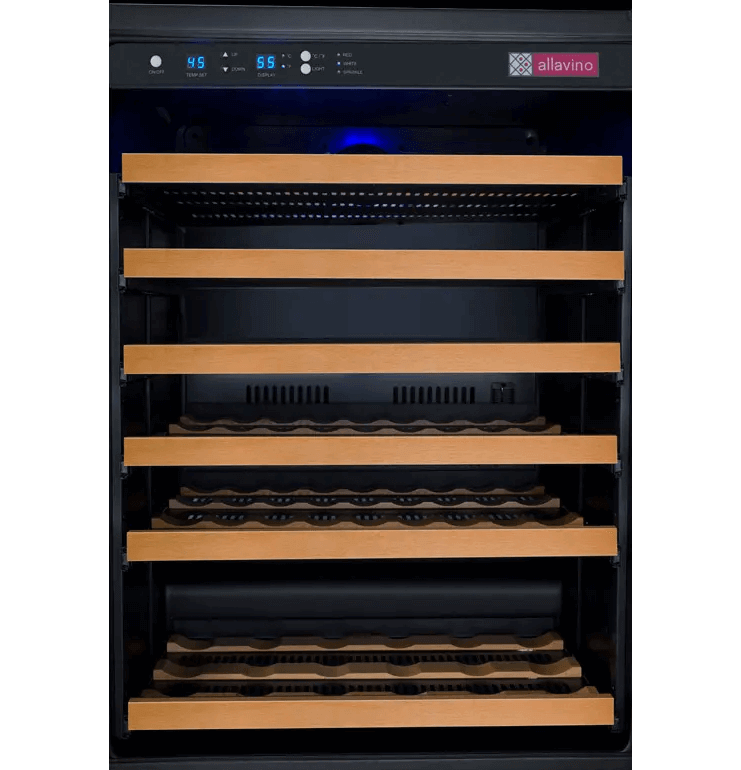 Allavino FlexCount Series 56 Bottle Single Zone Built - in Wine Refrigerator with Black Door VSWR56 - 1BL20 - Allavino - Buy at Wine Coolers Online