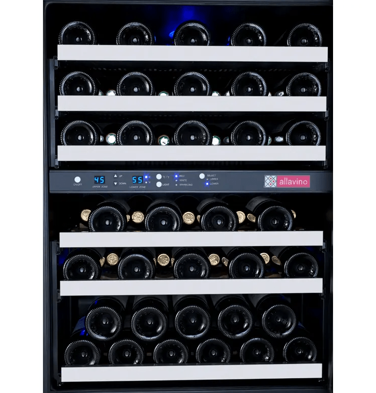 Allavino FlexCount Series 56 Bottle Stainless Dual Zone Built - in Wine Cooler - Allavino - Buy at Wine Coolers Online