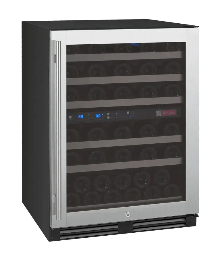Allavino FlexCount Series 56 Bottle Stainless Dual Zone Built - in Wine Cooler - Allavino - Buy at Wine Coolers Online