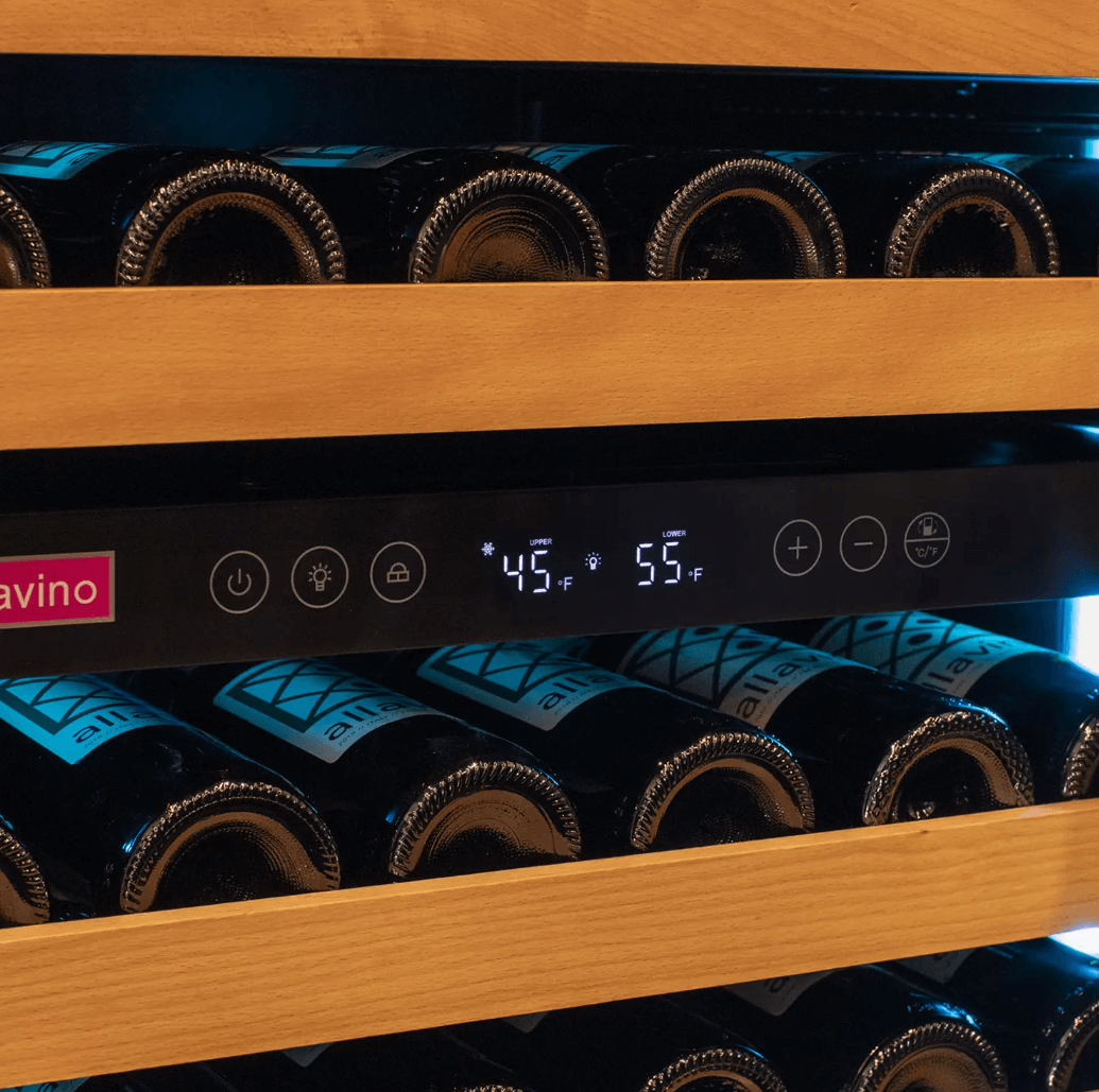 Allavino Reserva Series 163 Bottle 71" Tall Single Zone Black Glass Door Wine Cooler Refrigerator VSW16371S - 1BGL - Allavino - Buy at Wine Coolers Online