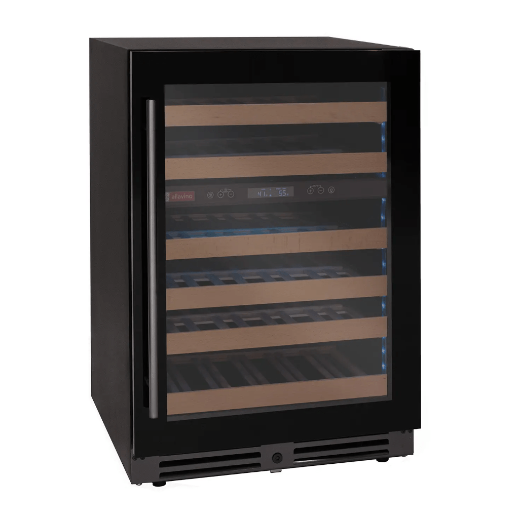 Allavino Reserva Series 50 Bottle Dual Zone Undercounter Wine Cooler Refrigerator with Black Glass Door BDW5034D - 2BGL - Allavino - Buy at Wine Coolers Online