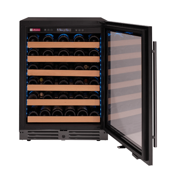 Allavino Reserva Series 50 Bottle Single Zone Built - in Wine Cooler Refrigerator with Black Glass Door - Allavino - Buy at Wine Coolers Online