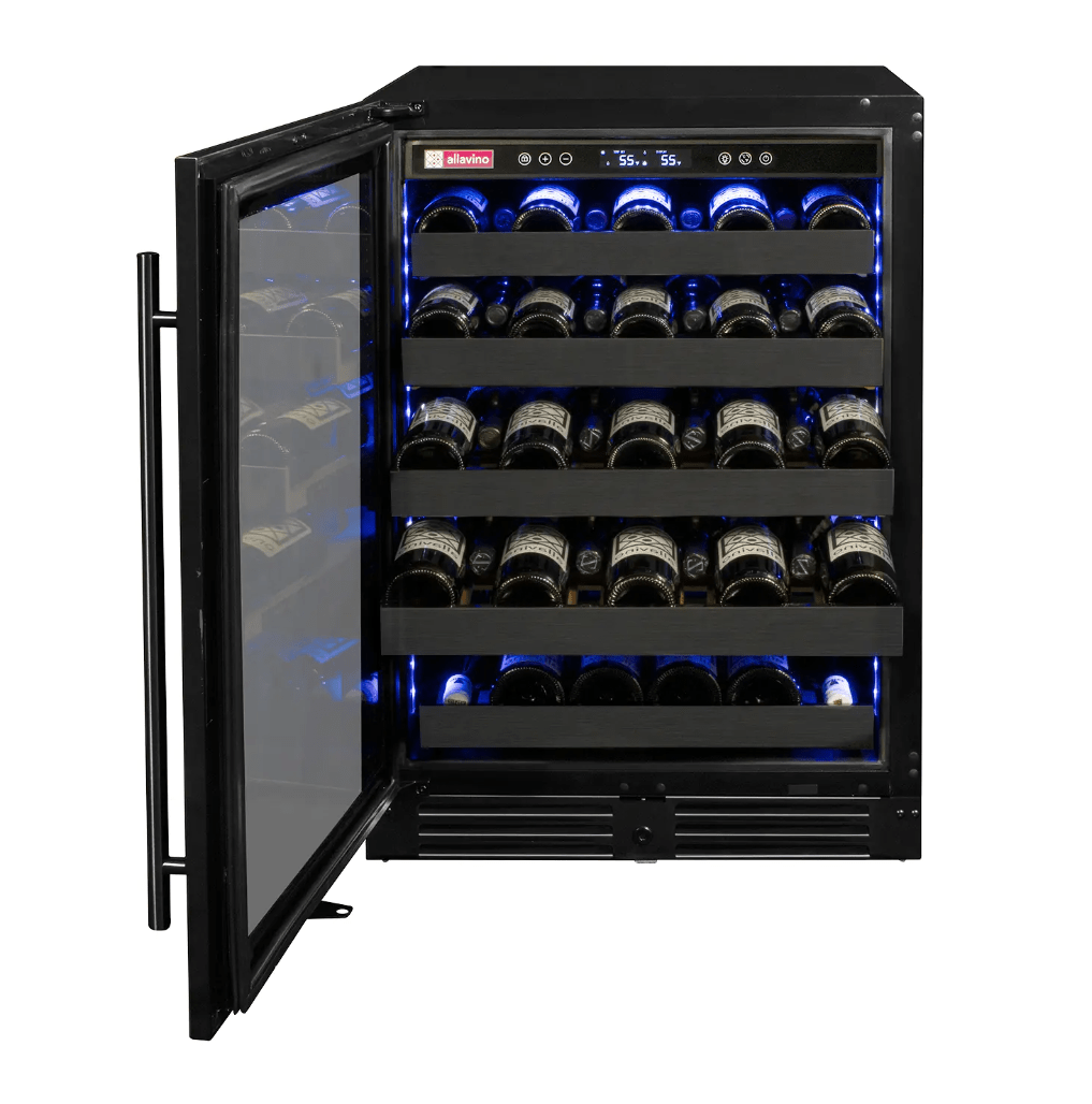 Allavino Reserva Series 50 Bottle Single Zone Built - in Wine Cooler Refrigerator with Black Stainless Door BDW5034S - 1BSL - Allavino - Buy at Wine Coolers Online