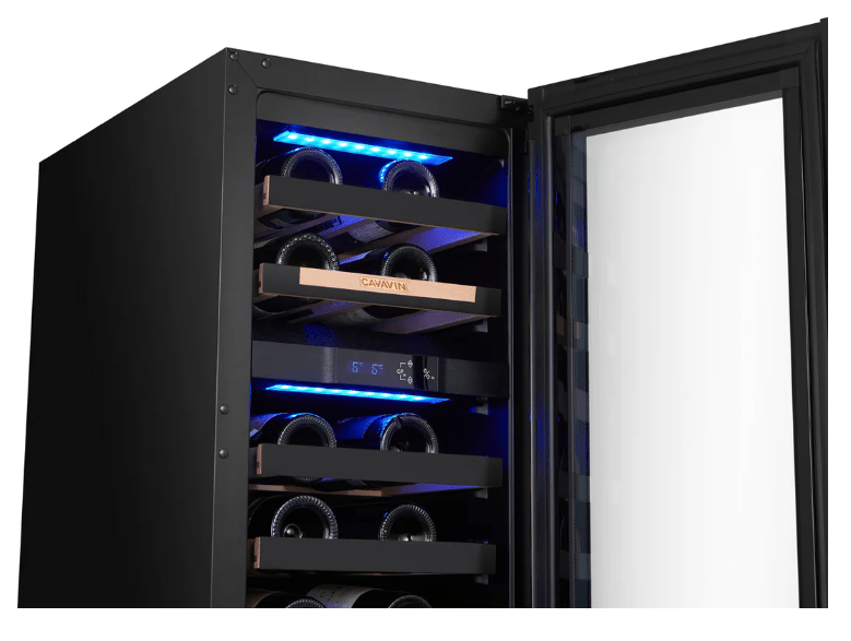 Cavavin VINOA 24 - Bottle Wine Cooler with Black Glass Door - Cavavin - Buy at Wine Coolers Online
