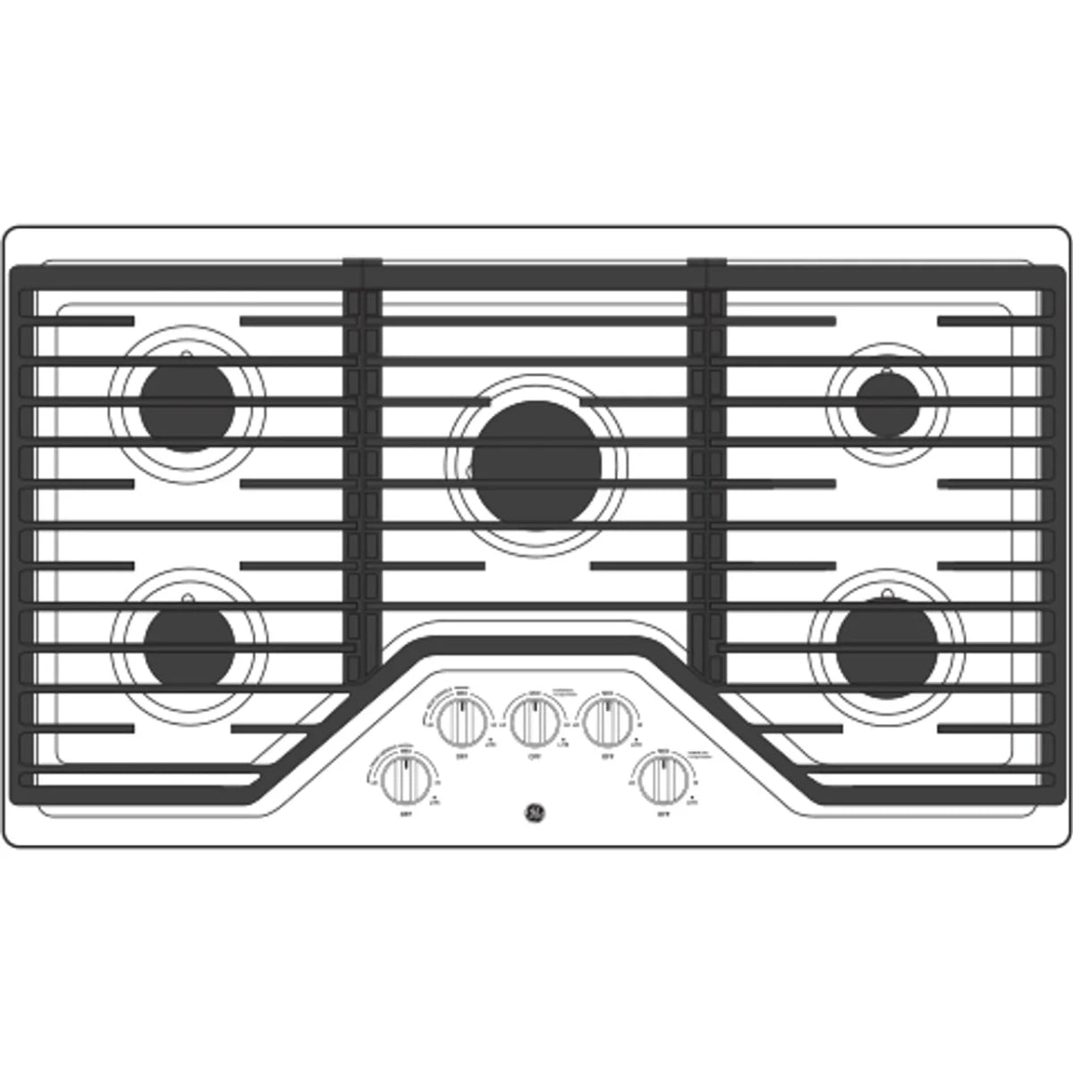 36 In. 5 Burners Gas Range - Ezonesglobal - Buy at Wine Coolers Online