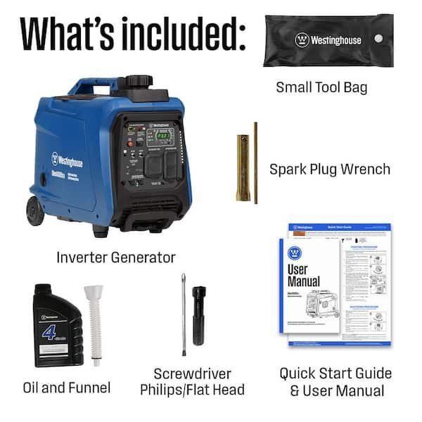 4,000 - Watt Gas Powered Portable Inverter Generator with Recoil Start, LED Data Center - Ezonesglobal - Buy at Wine Coolers Online